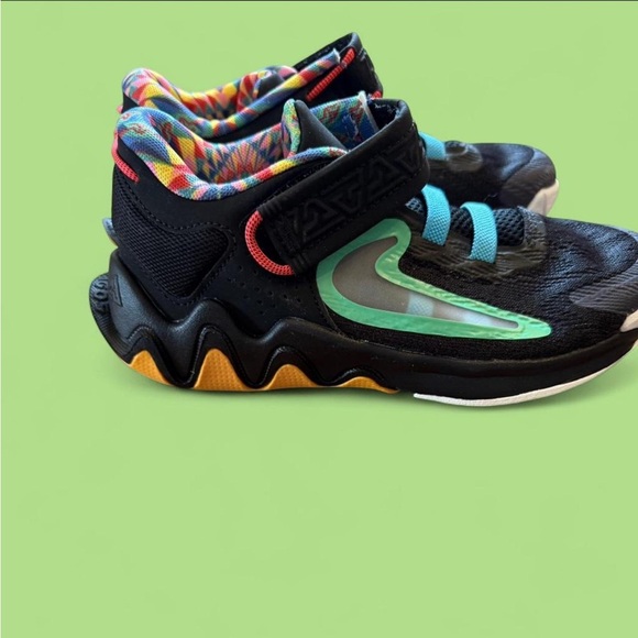 Nike Other - Nike Kids Black Sneakers with Mint Swoosh and Yellow Sole